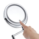 Led Makeup Mirrors With LED Light Folding Wall Mount Vanity Mirror 10x