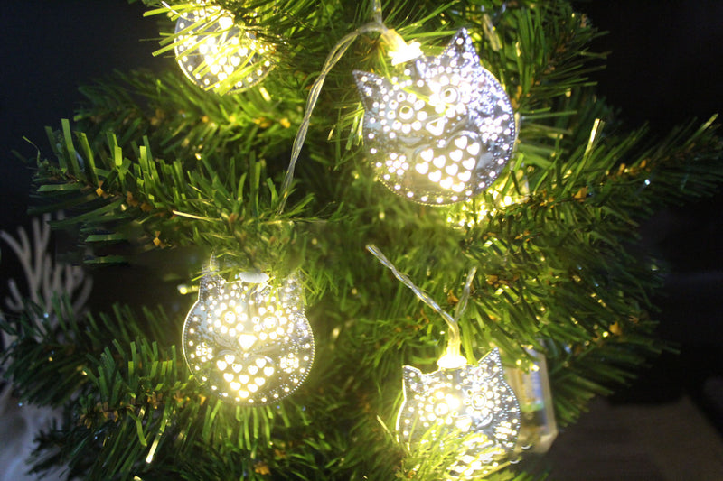 KCASA 1.8M 10 LED Metal Owl String Lights LED Fairy Lights for Festival Christmas Decoration