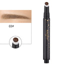 XLOONG Coffee Brown Press Cushion Eyebrow Pen Tattoo Eye Brows Tint Gel Eyebrows Enhancer Makeup