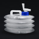 3-15L Transparent Collapsible Water Bucket PE Plastic Travelling Camping Pump