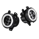 2Pcs 4'' 30W 6LED 6000K 1500LM 10-32V IP67 Round LED Headlights Fog Light Driving Lamps Hi/Low Beam DRL For Jeep Wrangler