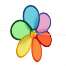 8pcs Rainbow Flower Windmill Garden Wind Spinner Festival Outdoor Camping Decor