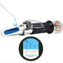 Portable Handheld Refractometer Freezing Point Specific Gravity Analyzer Instrument Antifreeze Fluids Refractometer Sugar Measuring Instrument Salinity Meter
