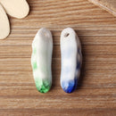 Handmade Ceramic Crack Beans Necklace Pendant DIY Jewelry Accessories