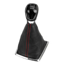 6 Speed MT Car Gear Stick Shift Knob With Dust Boot Cover For Ford Focus 2005-2012