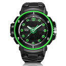 OHSEN AD1712 Dual Display Digital Watch Outdoors Sport Men Luminous Alarm Waterproof Watch