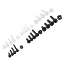 Suleve MXNP3 480pcs White/Black M2/M2.5/M3 Nylon Plastic Phillips Screw Round Head Hex Nut Assortment Kits