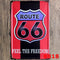 American Route 66 Vintage Picture Frame Iron Painting Hotel Bedroom Shop