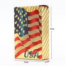 Gold Plastic Coated Playing Cards Poker Game USA National Flag Style