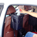 Hanging Car Trash Bag Can Bin Waterproof Folding Litter Garbage Cans Bag Black