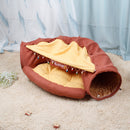 Pet Dog Cat Tunnel Bed Soft Cushion Winter Warm Kennel Mat Pad Blanket