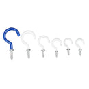 Question Mark Hooks Plastic Coated No Scratch Cup Holder Self Tapping Screw Round End Hook Towel Utensils Clothes Hangers DIY Kitchen Bathroom Racks