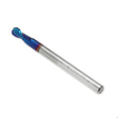 Drillpro R0.5-R3 2 Flutes Tungsten Carbide End Mill HRC65 NACO Coated Ball Nose Milling Cutter