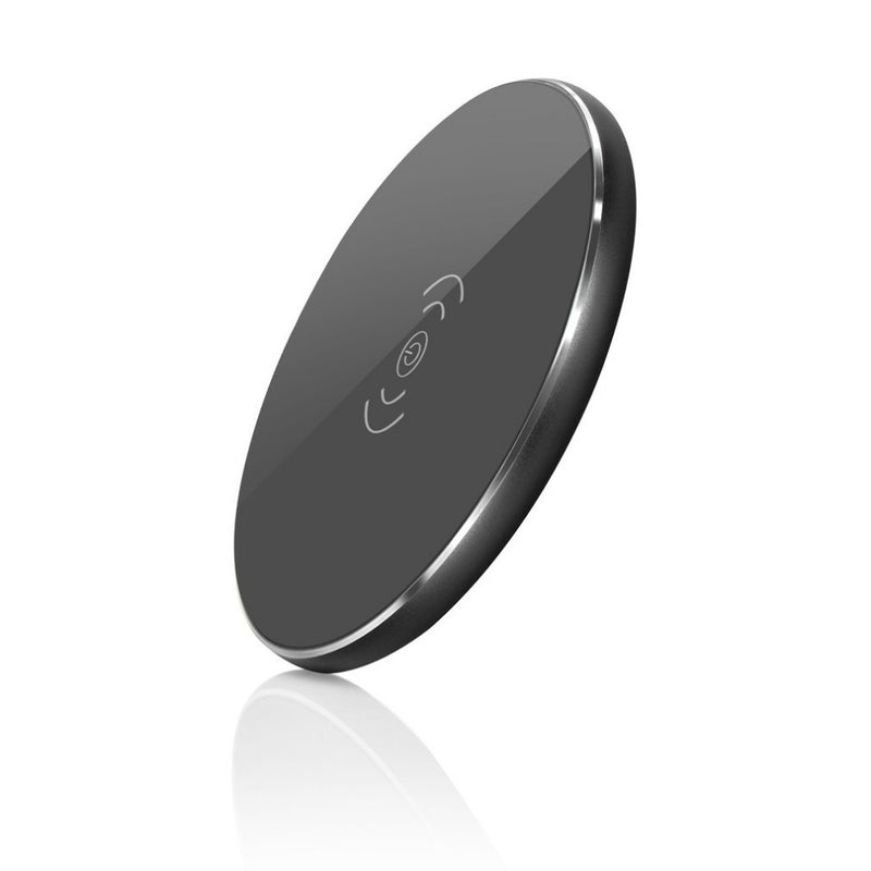 Ultra Thin Qi Wireless Charger Metal Round Pad for iPhone 8 Plus Samsung 8 Xiaomi Huawei