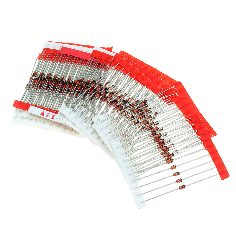 750 Pcs 25 Values 1W Zener Diode Assorted Kit 3V To 33V Assortment Kit