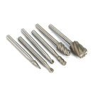 Doersupp 6Pcs 1/8 Inch Shank Milling Rotary File Burrs Bit Set Woodworking Carving Tools