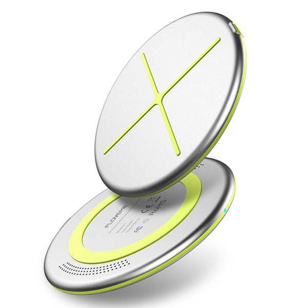 FLOVEME LED Indicator Super Slim Qi Wireless Charger Charging Pad For iPhone X 8 8Plus S9+ S8