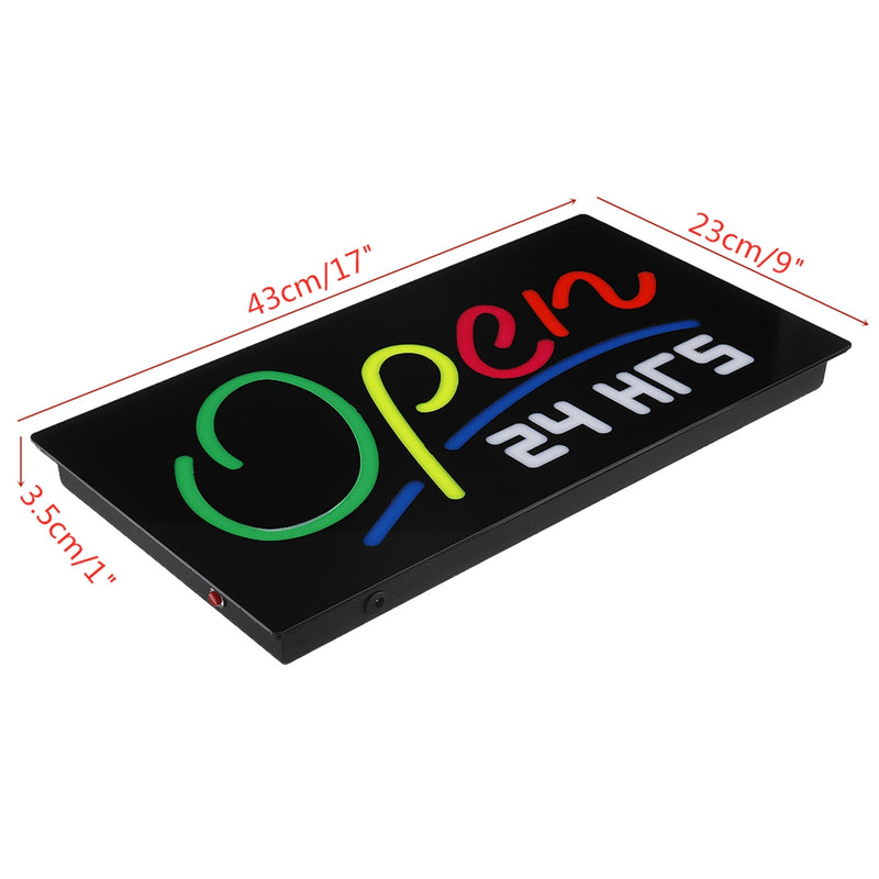 Open Neon Sign Light Pub Party Store Home Room Wall Hanging LED Decor 100-240V