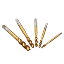 Drillpro M3-M12 Hand Spanner with 5pcs Titanium Coated M3-M8 Spiral Screw Tap Set