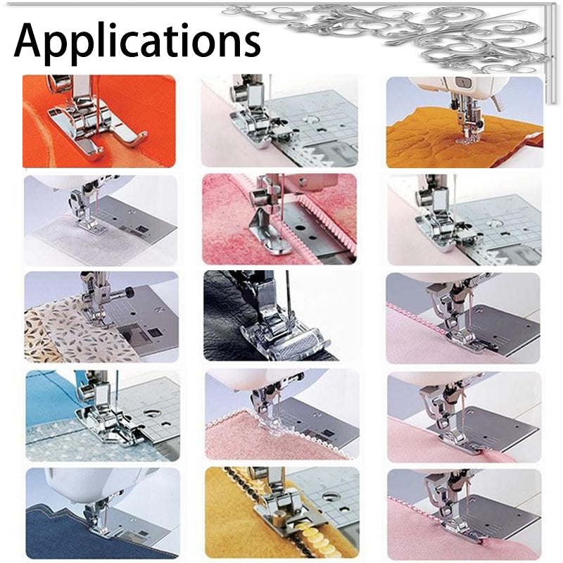 48Pcs Sewing Machine Presser Foot Feet Tool Kit Set Multiple Application