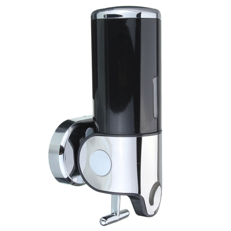 Wall Mounted Bathroom Manually Lotion Shampoo Bottle Dispenser Liquid Soap Squeezer