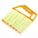 Microfibre Window Shutters Cleaning Brush Vents Clean Air Conditioning Cleaner with 7 Slat Handheld