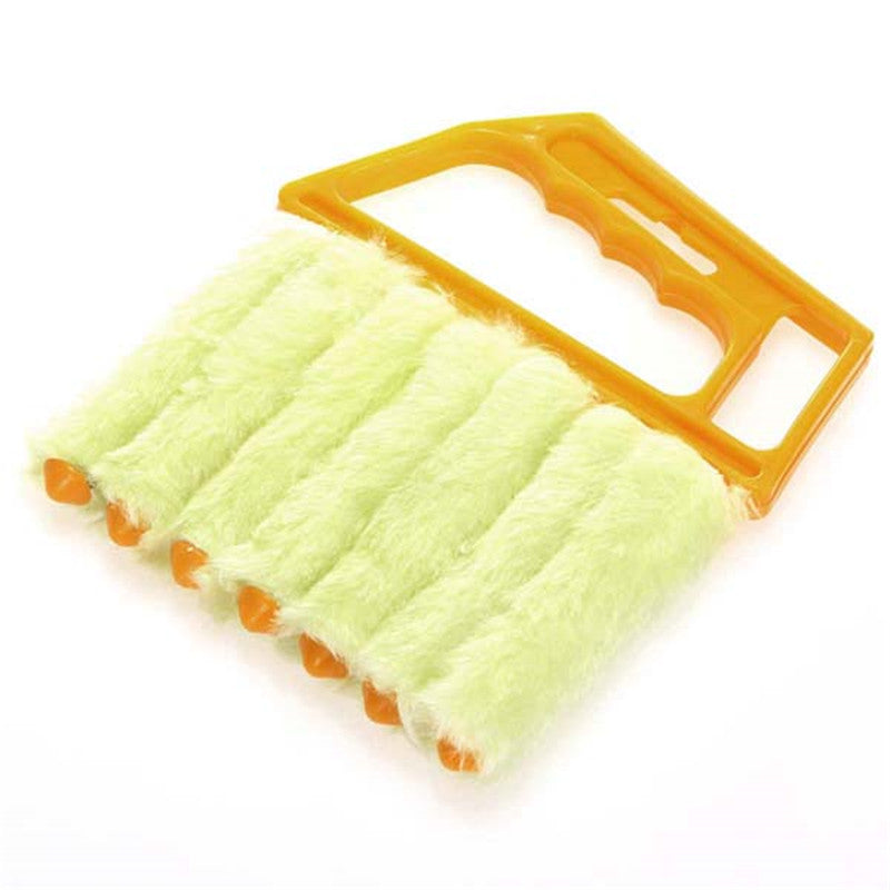 Microfibre Window Shutters Cleaning Brush Vents Clean Air Conditioning Cleaner with 7 Slat Handheld