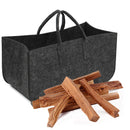 Felt Firewood Bag For Wood With Handles Grey Handy Storage Basket Rack