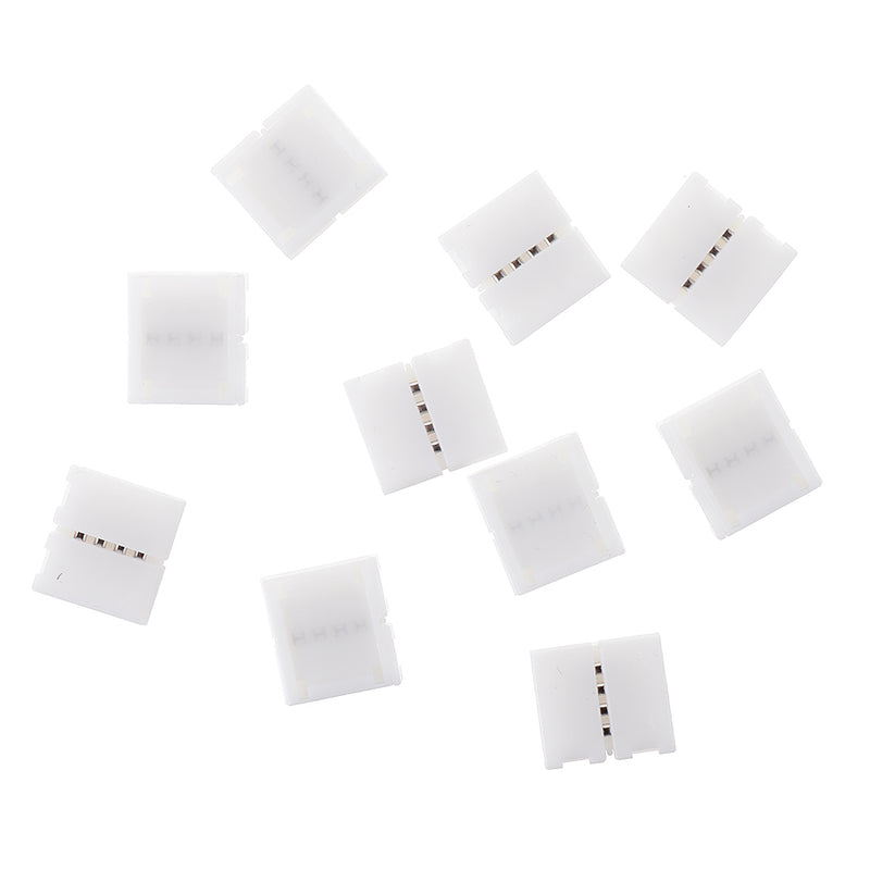 1 Set5050 4Pin 10MM RGB LED Strip Light Connector Includes More Parts Fixed Clips Screws for DIY