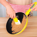 Silicone Cleaning Scraper Spatula Brush Kitchen Pan Cleaning Brush