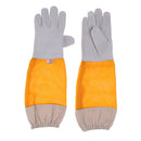 Beekeeping Protective Gloves with Vented Long Sleeves Orange and Grey