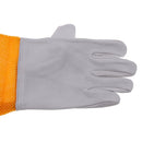Beekeeping Protective Gloves with Vented Long Sleeves Orange and Grey
