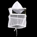 Protective Veil Hat Beekeeping Smock Equipment with Elastic Design White