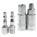 Pack of 4pcs Pneumatic Air Quick Connectors, Stainless Steel Coupling Adapter Threaded Couplers