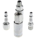 Pack of 4pcs Pneumatic Air Quick Connectors, Stainless Steel Coupling Adapter Threaded Couplers