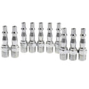 Set of 10pcs Pneumatic Air Quick Connectors, Stainless Steel Coupling Adapter Threaded Couplers