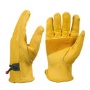 Leather Work Gloves Motorcycle DIY Yardwork Construction S