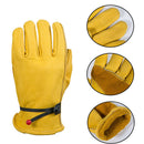 Leather Work Gloves Motorcycle DIY Yardwork Construction S