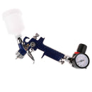 Pneumatic Spray Gun HVLP Gravity Feed Air Sprayer With Regulator 1mm Nozzle