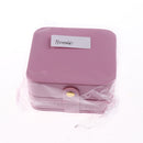 Fashion Women Lady Girl Earring Necklace Display Storage Case Leather Pink