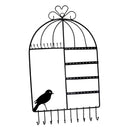 2-Panel Cage Earring Display Holder Necklace Organizer Standing Rack Jewelry Holder