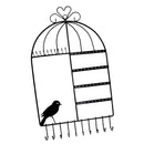 2-Panel Cage Earring Display Holder Necklace Organizer Standing Rack Jewelry Holder