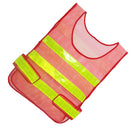 Adjustable Safety High Visibility Safety Vest, High Visibility Safety Vest With Reflective Strips -Red