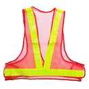 21-Inch Adjustable Safety Vest Reflective Jacket Security Waistcoat Vest Bands (Red)