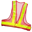 21-Inch Adjustable Safety Vest Reflective Jacket Security Waistcoat Vest Bands (Red)