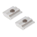 Pack of 20pcs M6 Tee Nuts Sliding Nut Blocks 40 Series Slots 7.8mm Nickel Plated Nuts