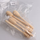 Set of 5pcs Wooden Honey Stirrer Sticks Wooden Honey Dippers Cooking Rods
