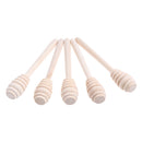 Set of 5pcs Wooden Honey Stirrer Sticks Wooden Honey Dippers Cooking Rods