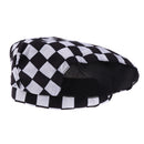Baker Cap Cotton Bakery Hat Professional Catering Chef Cap Square Pattern