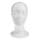 Foam Mannequin Female Head Model Dummy Wig Glasses Hat Display with Stand